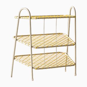 Yellow Metal Magazine Rack, 1960s-QWP-1782851