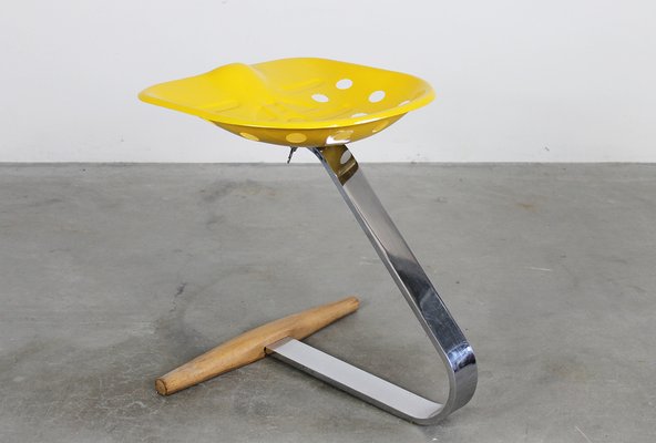 Yellow Mezzadro Stool by Achille & Piergiacomo Castiglioni for Zanotta, 1970s-IVC-1728763