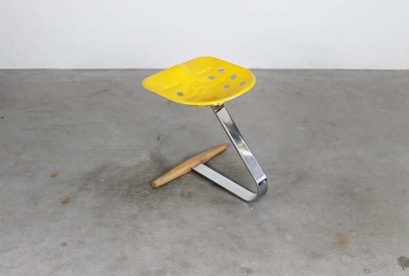 Yellow Mezzadro Stool by Achille & Piergiacomo Castiglioni for Zanotta, 1970s-IVC-1728763