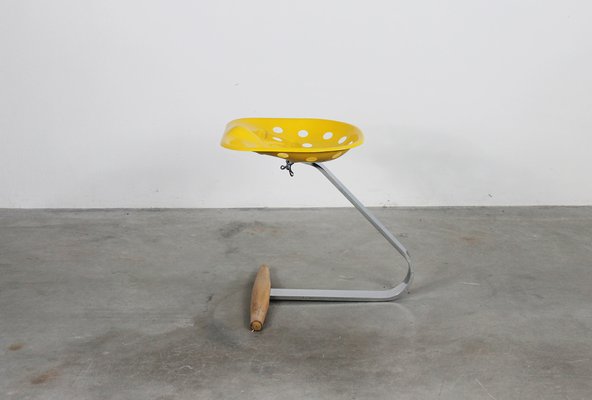 Yellow Mezzadro Stool by Achille & Piergiacomo Castiglioni for Zanotta, 1970s-IVC-1728763