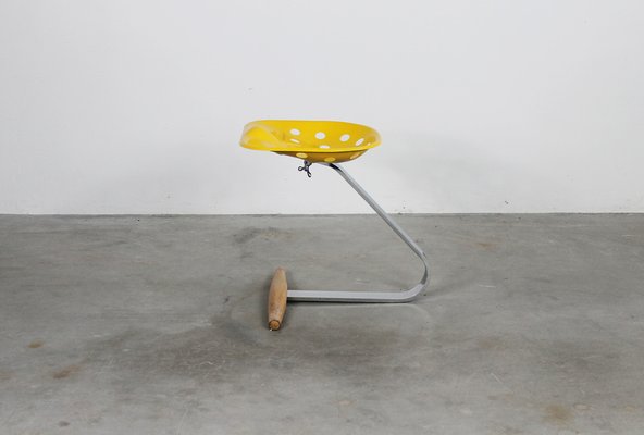 Yellow Mezzadro Stool by Achille & Piergiacomo Castiglioni for Zanotta, 1970s-IVC-1728763