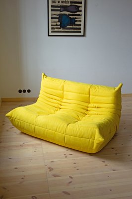 Yellow Microfiber 2-Seat Togo Sofa by Michel Ducaroy for Ligne Roset-IXA-1279476