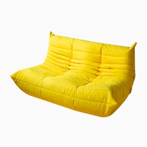 Yellow Microfiber 2-Seat Togo Sofa by Michel Ducaroy for Ligne Roset-IXA-1279476