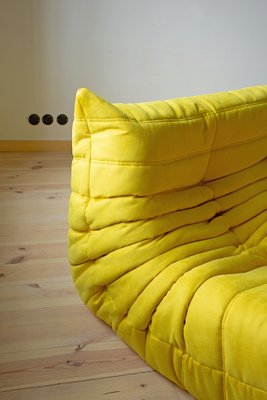 Yellow Microfiber Togo Living Room by Michel Ducaroy for Ligne Roset, Set of 5-IXA-1327600