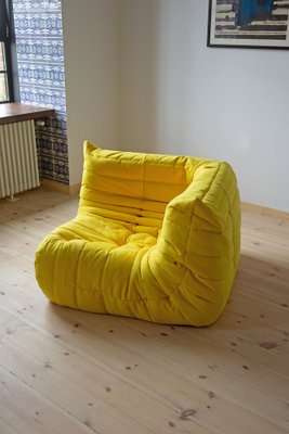 Yellow Microfiber Togo Living Room by Michel Ducaroy for Ligne Roset, Set of 5-IXA-1327600