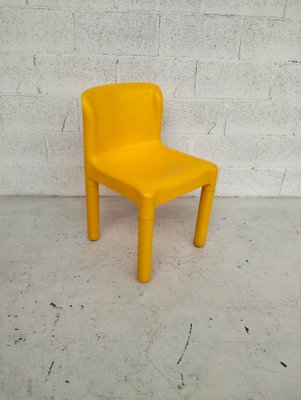 Yellow Model 4875 Chairs by Carlo Bartoli for Kartell, 1974, Set of 4-RNN-1949566