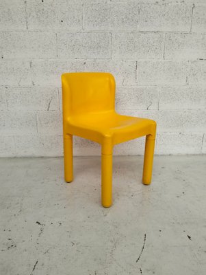 Yellow Model 4875 Chairs by Carlo Bartoli for Kartell, 1974, Set of 4-RNN-1949566