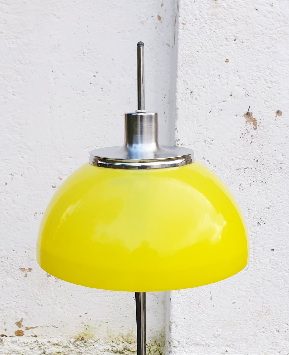 Yellow Model Faro Floor Lamp by Luigi Massoni for Guzzini, 1971