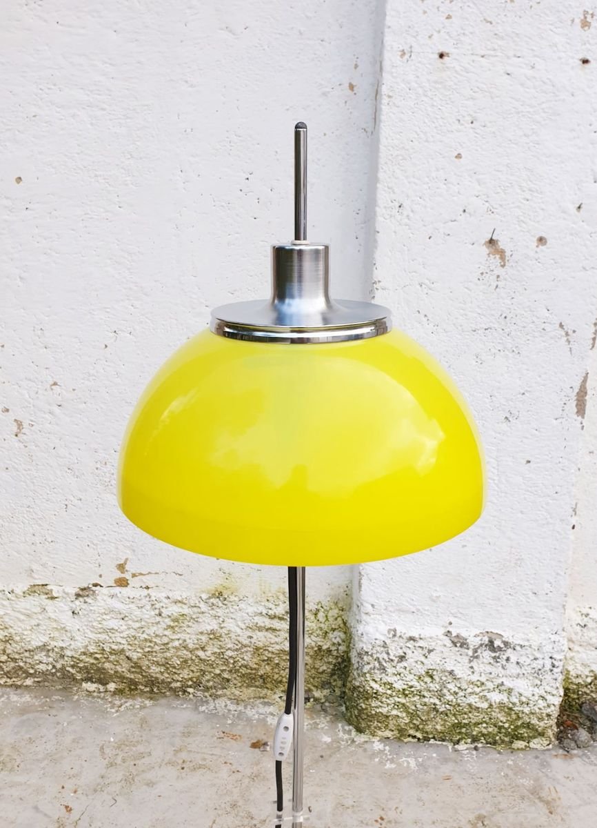 Yellow Model Faro Floor Lamp by Luigi Massoni for Guzzini, 1971