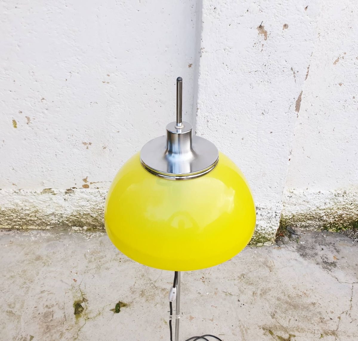 Yellow Model Faro Floor Lamp by Luigi Massoni for Guzzini, 1971