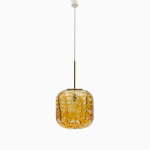 Yellow Murano Glass Ball Pendant Lamp from Doria Leuchten, 1960s-KQB-1739072