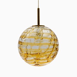 Yellow Murano Glass Ball Pendant Lamp from Doria Leuchten, 1960s-KQB-1734434