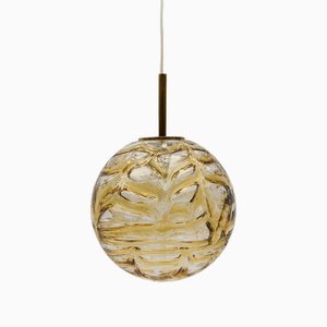 Yellow Murano Glass Ball Pendant Lamp from Doria Leuchten, 1960s-KQB-1756974