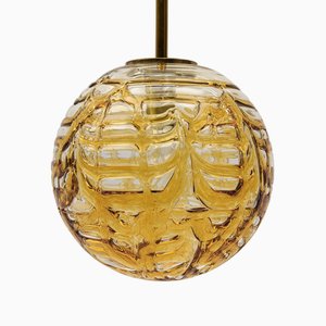 Yellow Murano Glass Ball Pendant Lamp from Doria Leuchten, 1960s-KQB-1756579