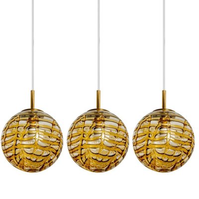 Yellow Murano Glass Pendant Light from Doria, 1960s-VDW-1409881