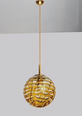 Yellow Murano Glass Pendant Light from Doria, 1960s-VDW-1409881