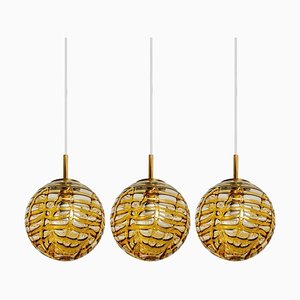 Yellow Murano Glass Pendant Light from Doria, 1960s-VDW-1409881