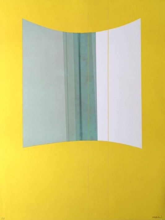 Yellow - Original Lithograph by Lorenzo Indrimi - 1970 1970