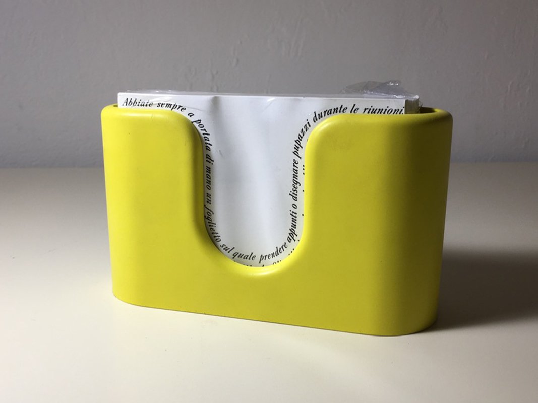 Yellow Paper Holder by Albert Leclerc for Olivetti, 1968