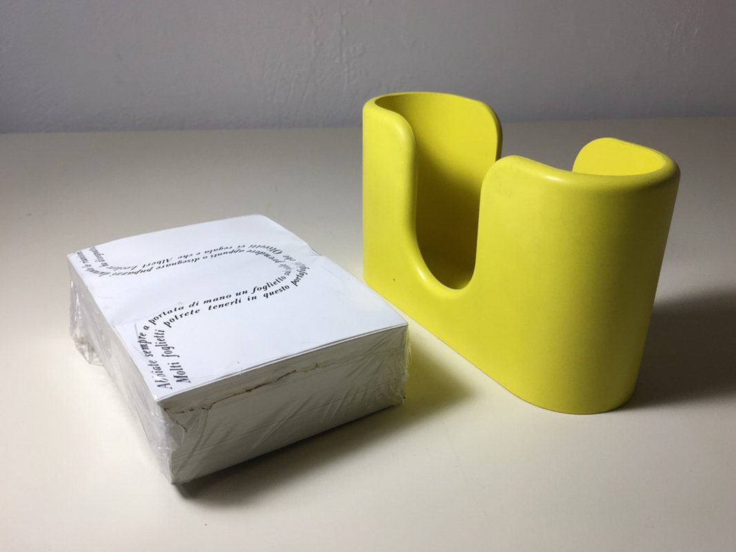 Yellow Paper Holder by Albert Leclerc for Olivetti, 1968