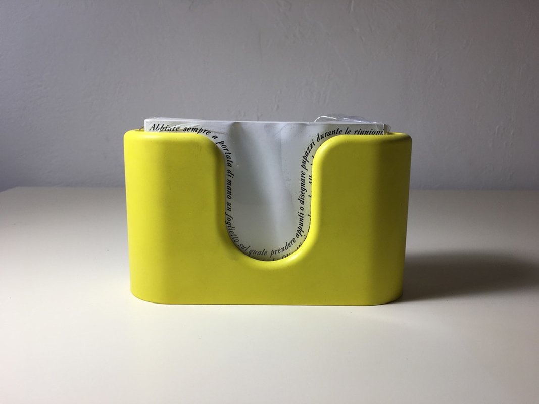 Yellow Paper Holder by Albert Leclerc for Olivetti, 1968