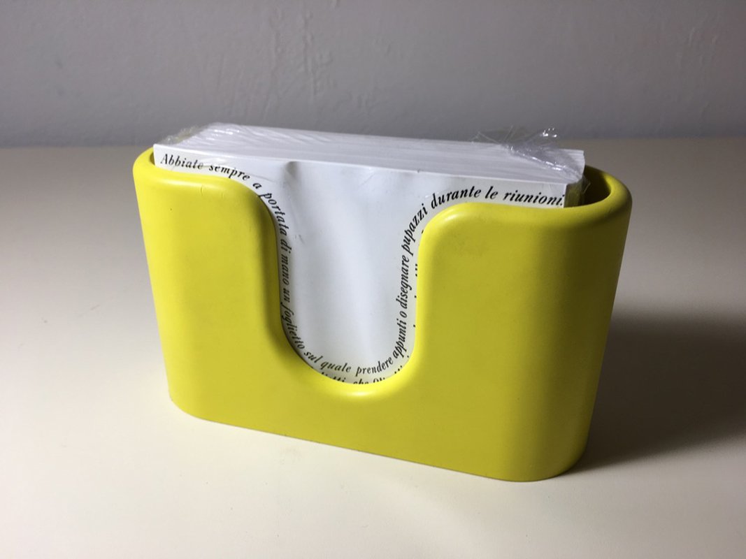 Yellow Paper Holder by Albert Leclerc for Olivetti, 1968