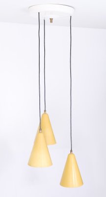 Yellow Pendant Lamp in Aluminum, 1960s-GCG-1076063