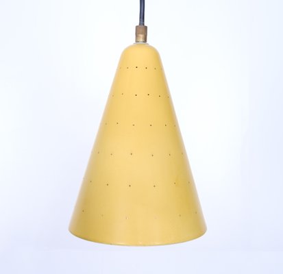 Yellow Pendant Lamp in Aluminum, 1960s-GCG-1076063