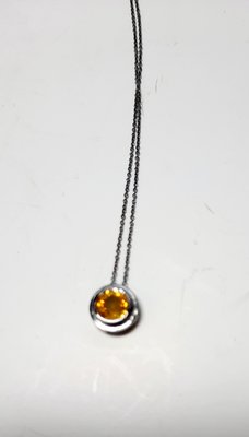 Yellow Sapphire Pendant Necklace, 1990s-EAI-735109