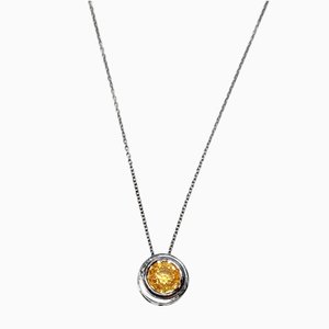 Yellow Sapphire Pendant Necklace, 1990s-EAI-735109