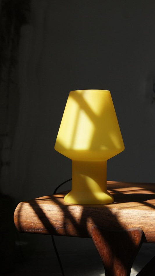 Yellow Table Lamp from Vetri Murano, 1970s