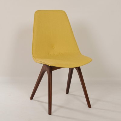 Yellow Teak Dining Chairs by Van Os, 1950s, Set of 4-ZT-1090237