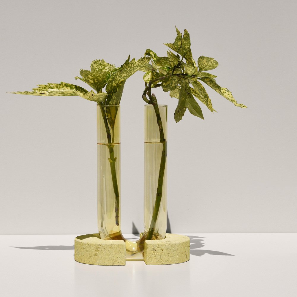 Yellow-Yellow Cochlea Del Risveglio Soils Edition Vase by Coki Barbieri