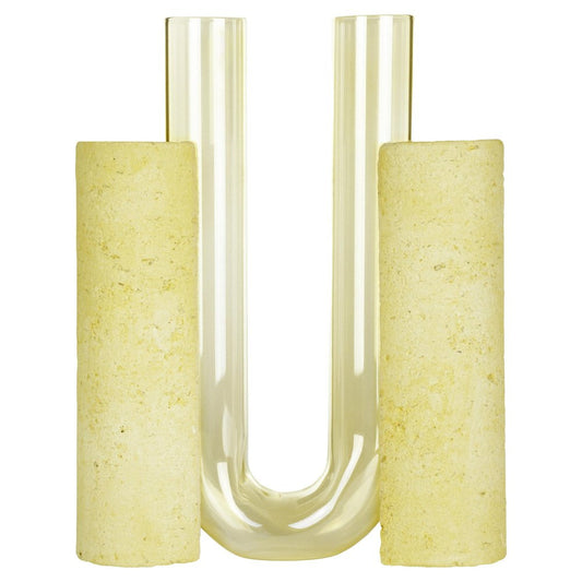 Yellow-Yellow Cochlea Dello Sviluppo Soils Edition Vase by Coki Barbieri