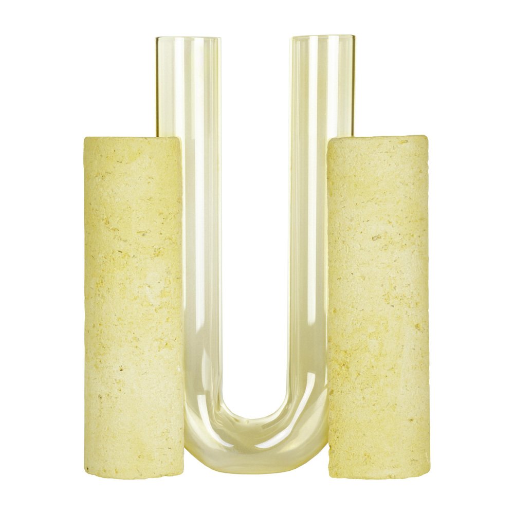 Yellow-Yellow Cochlea Dello Sviluppo Soils Edition Vase by Coki Barbieri