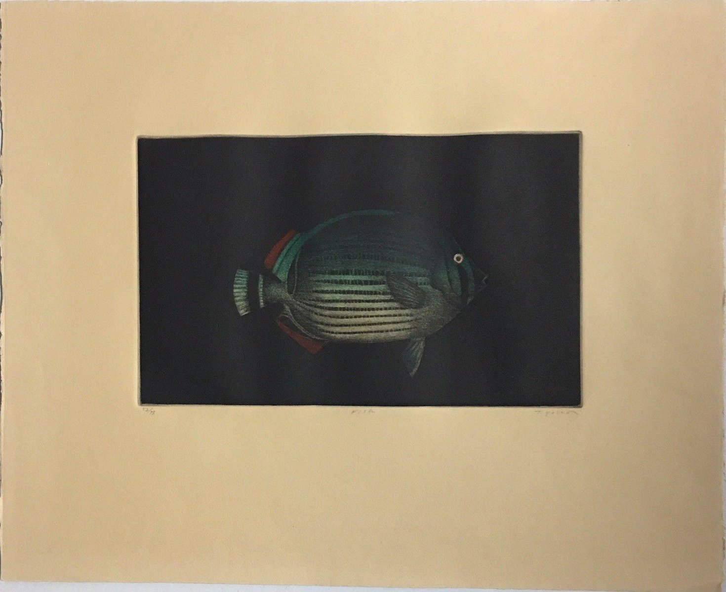 Yokoi Tomoe, 1943, Fish Ed, Aquatint