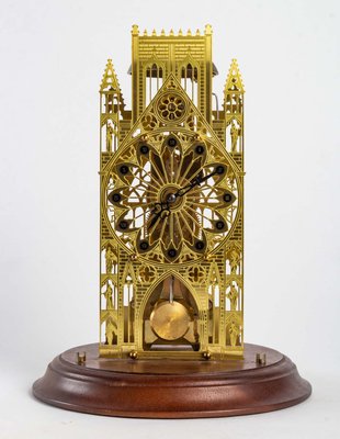 York Minster Cathedral Skeleton Clock Under Glass, 20th Century-UQL-1089706