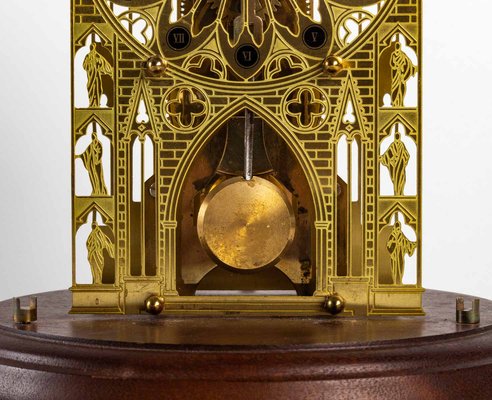 York Minster Cathedral Skeleton Clock Under Glass, 20th Century-UQL-1089706