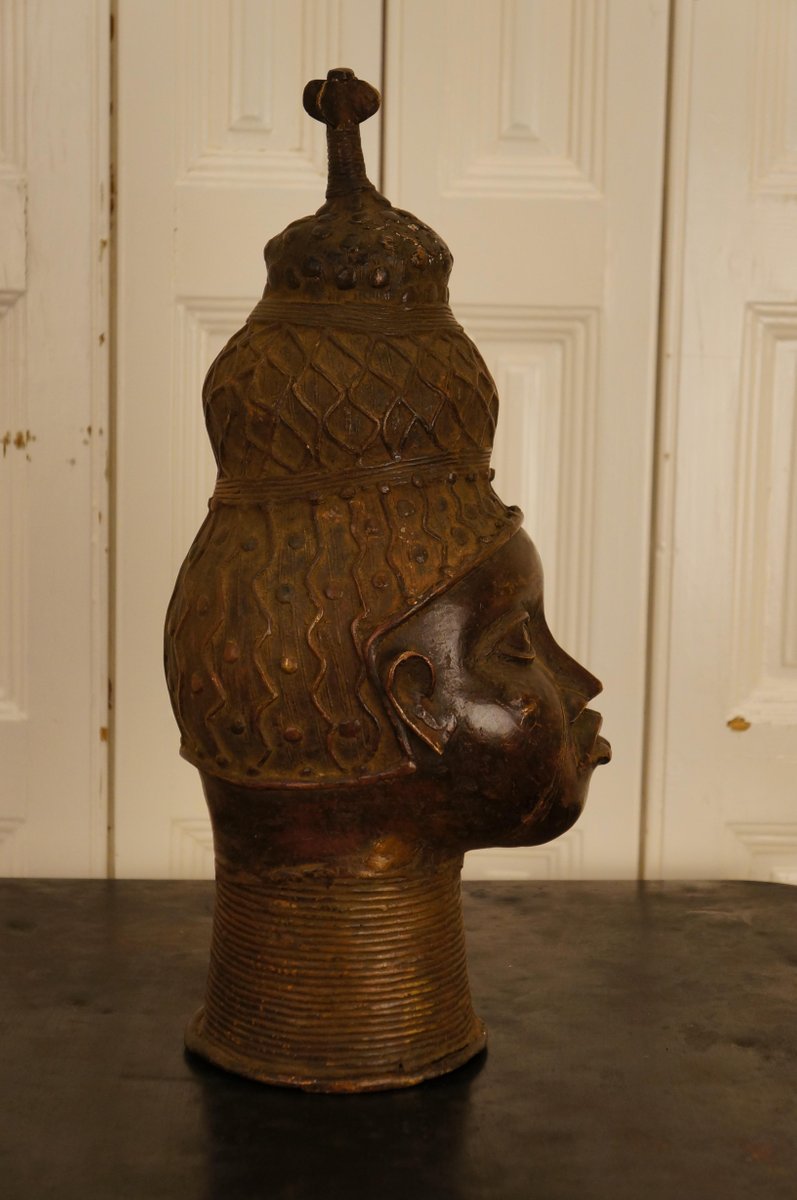 Yoruba Artist, Head, 1950s, Bronze Sculpture