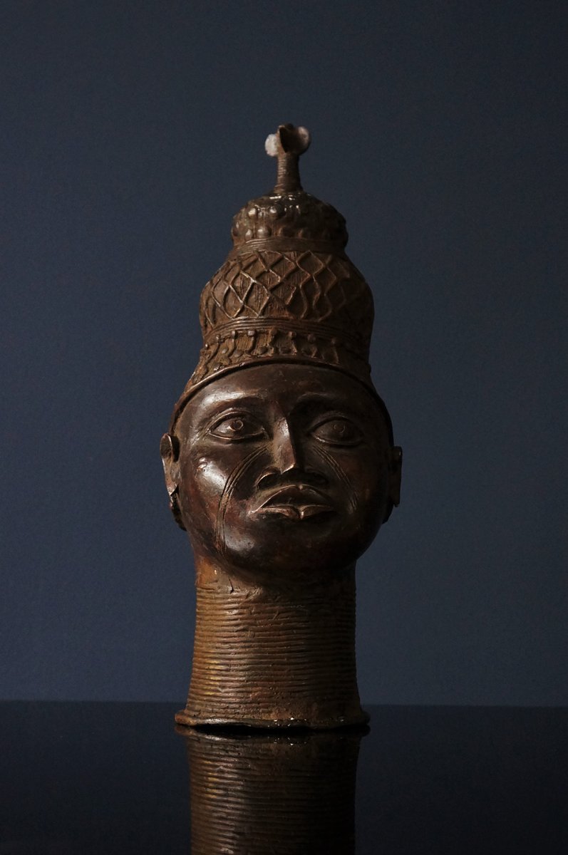 Yoruba Artist, Head, 1950s, Bronze Sculpture