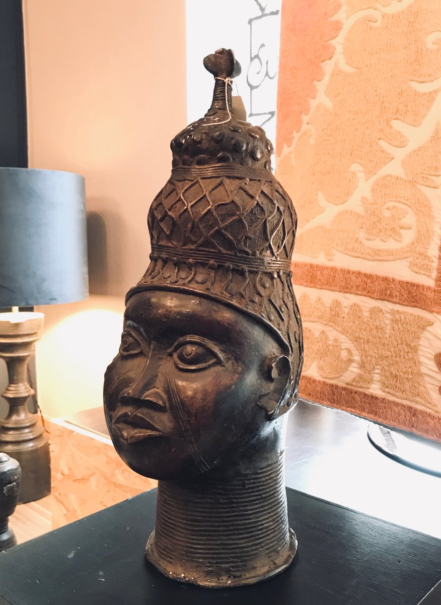 Yoruba Artist, Head, 1950s, Bronze Sculpture