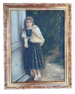 Young Albiach and Remensi, 1960s, Oil on Canvas Paintings, Framed, Set of 2-ZVO-1185355