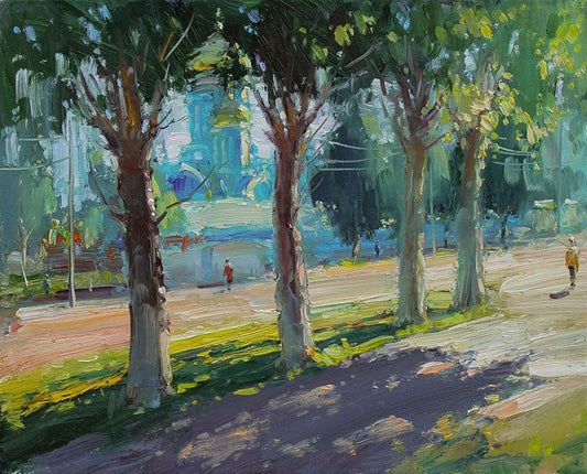 Yuriy Demiyanov, Alley, 2019, Oil on Canvas