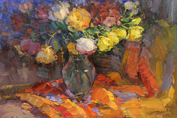 Yuriy Demiyanov, Autumn Scents, 2022, Oil on Board-CHG-2037064