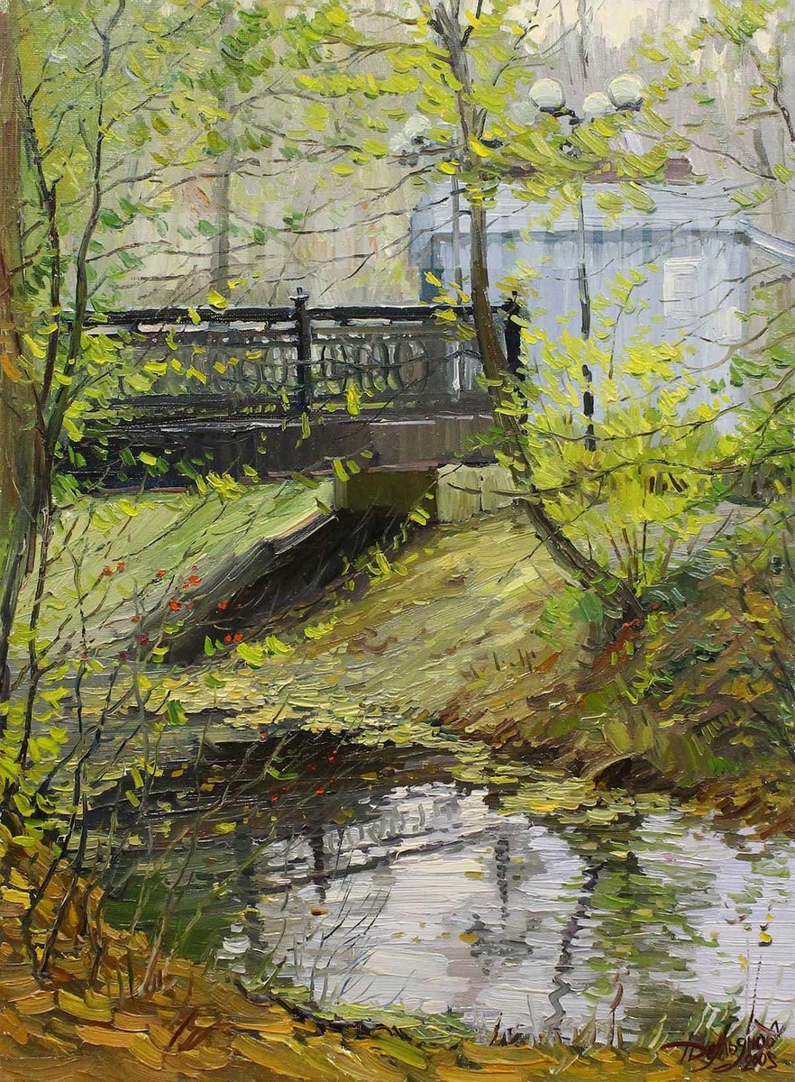 Yuriy Demiyanov, Bridge, 2019, Oil on Canvas