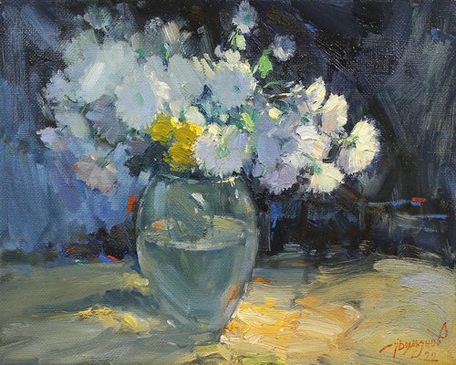 Yuriy Demiyanov, Night Bouquet, 2022, Oil on Canvas-CHG-2037063