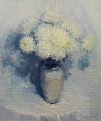 Yuriy Demiyanov, Still Life in White, 2004, Oil on Canvas-CHG-2037060