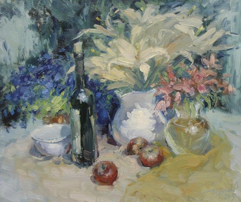 Yuriy Demiyanov, Still Life with Lilies, 2015, Oil on Canvas-CHG-2037059