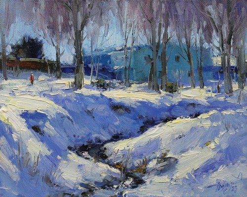 Yuriy Demiyanov, Sun in the Snow, 2023, Oil on Canvas-CHG-2030789