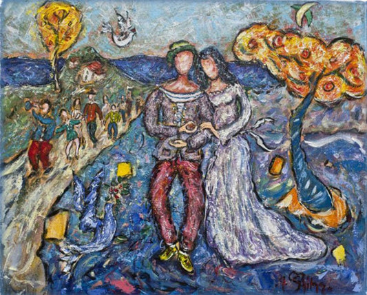 Yvan Philmer, The June Weddings, 21st Century, Oil & Acrylic on Canvas